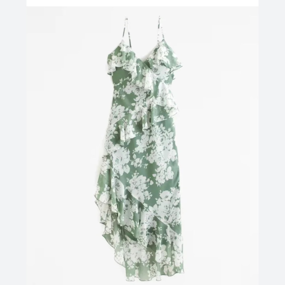 NWT Abercrombie & Fitch Cascading Ruffle Dress